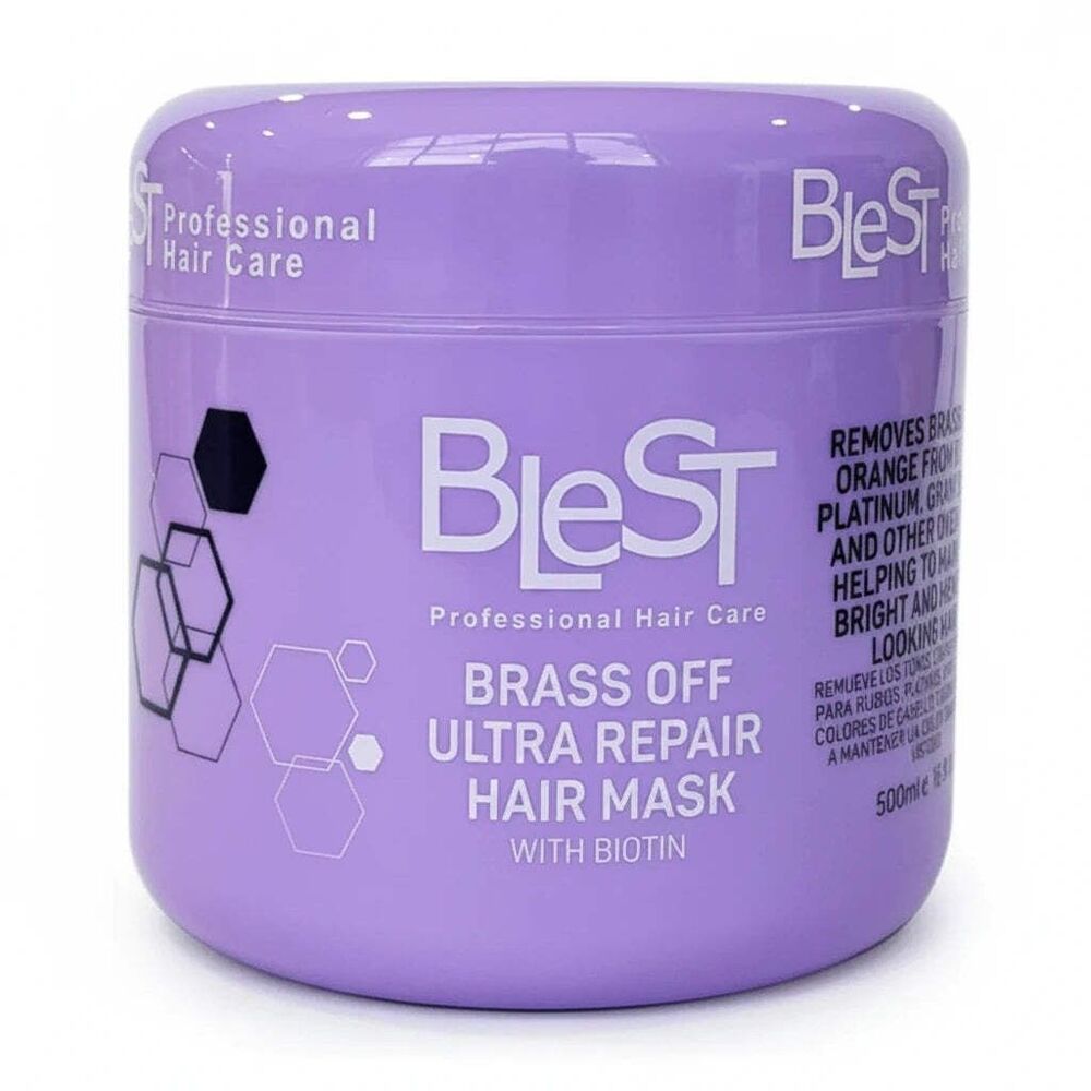 Blest Professional Brass Off Ultra Repair Hair Mask with Biotin (500ml) - Picture 1 of 2